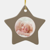 Sweet Dreams Lullaby Girl Baby's Eerste Kerstmis Keramisch Ornament (Achterkant)