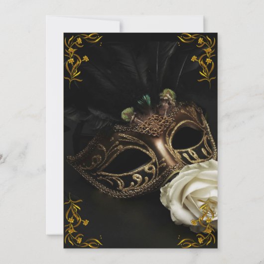 Sweet Dreams Masquerade Party Kaart (Achterkant)