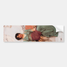 Sweet Dreams (Mooie Romeinse vrouw op tijgerhuid) Bumpersticker