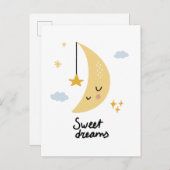 Sweet Dreams Moon & Stars Briefkaart (Voorkant / Achterkant)