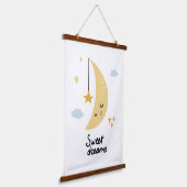 Sweet Dreams Moon & Stars Hangend Wandkleed (Gebogen)