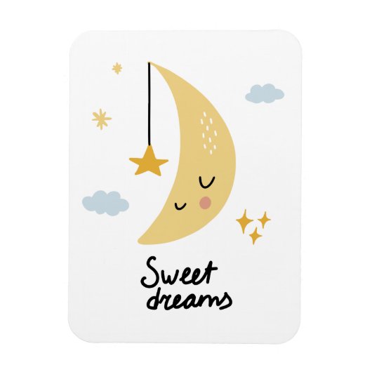 Sweet Dreams Moon & Stars Magneet (Verticaal)