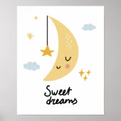 Sweet Dreams Moon & Stars Poster (Voorkant)