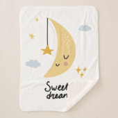 Sweet Dreams Moon & Stars Sherpa Deken (Voorkant)