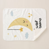 Sweet Dreams Moon & Stars Sherpa Deken (Voorkant (horizontaal))