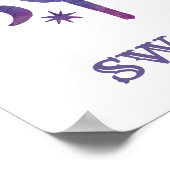 Sweet Dreams Night Desert Cactus Waterverf CUSTOM Poster (Hoek)