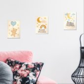 Sweet Dreams Nursery Wall Art Set - Maan, Beer (Woonkamer)