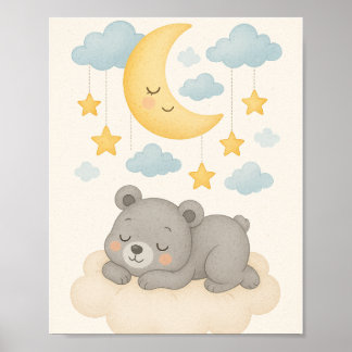Sweet Dreams Nursery Wall Art Set - Maan, Beer Poster