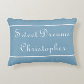 Sweet Dreams op Carolina Blue Persoonlijk Decoratief Kussen (Voorkant)