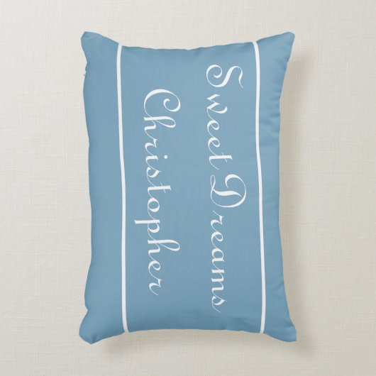 Sweet Dreams op Carolina Blue Persoonlijk Decoratief Kussen (Voorkant(Verticaal))