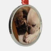 Sweet Dreams op kerstavond Metalen Ornament (Rechts)