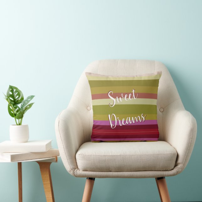 Sweet Dreams Orchid Stripe Pillow Kussen (Stoel)