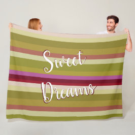 Sweet Dreams Orchid Stripes Stijl Fleece Deken