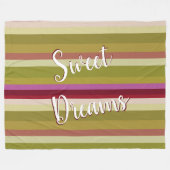 Sweet Dreams Orchid Stripes Stijl Fleece Deken (Voorkant (Horizontaal))