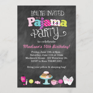 Sweet Dreams Panama Party Chalkboard Uitnodiging