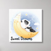 Sweet Dreams Panda Beer Canvas Print (Voorkant)