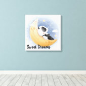 Sweet Dreams Panda Beer Canvas Print (Insitu (Houten vloer))