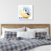 Sweet Dreams Panda Beer Canvas Print (Insitu (Slaapkamer))