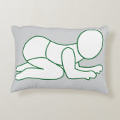 Sweet Dreams Pillow - Minimalistische Baby-lijnkun Accent Kussen (Achterkant)