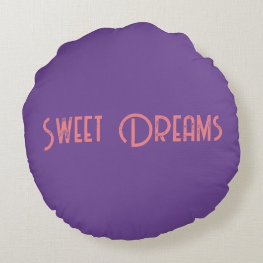 Sweet Dreams Pillow Rond Kussen (Achterkant)