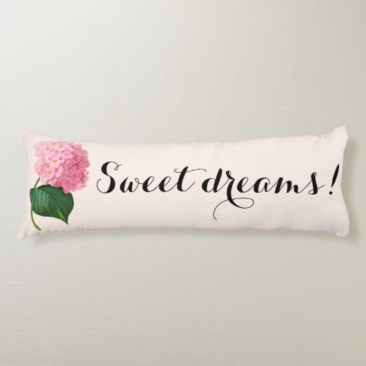 Sweet Dreams Pink Hydrangea Body Pillow Lichaamskussen (Voorkant)