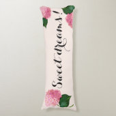 Sweet Dreams Pink Hydrangea Body Pillow Lichaamskussen (Voorkant Verticaal)