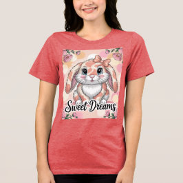 Sweet Dreams Pink Peach Bunny Camo Tri-Blend Shirt