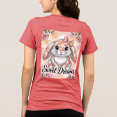 Sweet Dreams Pink Peach Bunny Camo Tri-Blend Shirt (Achterkant)
