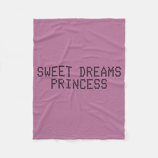 Sweet Dreams Princess Fleece Deken (Voorkant)