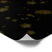 Sweet Dreams Quote Gold Faux Folie Star Achtergron Poster (Hoek)