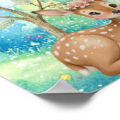 Sweet Dreams Rainbow Fairy & Deer Nursery  Poster (Hoek)