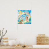 Sweet Dreams Rainbow Fairy & Deer Nursery  Poster (Keuken)