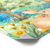 Sweet Dreams Rainbow Squirrel & Rabbits Nursery  Poster (Hoek)