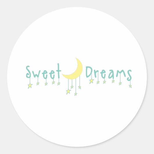 Sweet Dreams Ronde Sticker (Voorkant)