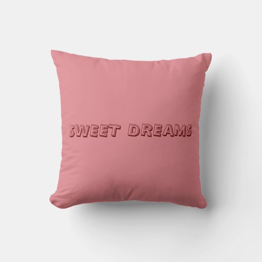 Sweet Dreams Roze Girly Chic Meisjes Kamer Decor Kussen (Voorkant)