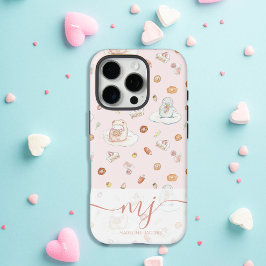 Sweet Dreams Schaap en pinguïn | Pastelroze desser iPhone 16 Pro Hoesje
