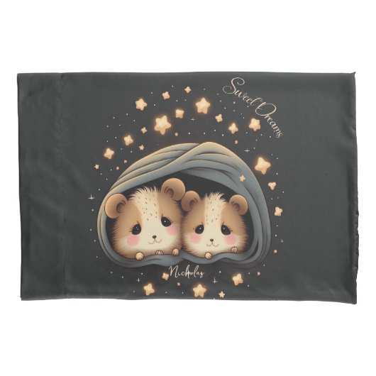Sweet Dreams Schattige Design Hamster Gepersonalis Kussensloop (Voorkant)