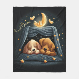 Sweet Dreams Schattige Design Puppy Fleece Deken