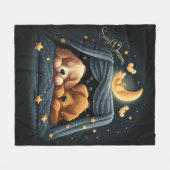 Sweet Dreams Schattige Design Puppy Fleece Deken (Voorkant (Horizontaal))