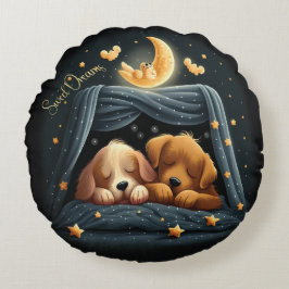 Sweet Dreams Schattige Design Puppy Rond Kussen