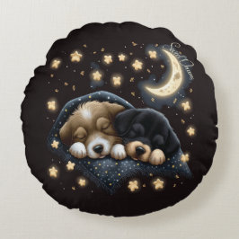 Sweet Dreams Schattige Design Puppy Rond Kussen