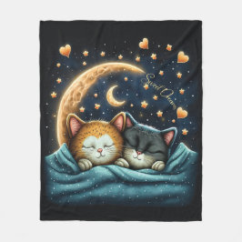 Sweet Dreams Schattige ontwerp kitten Fleece Deken