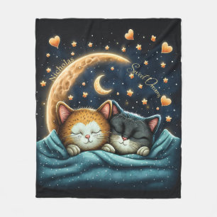 Sweet Dreams Schattige ontwerp Kitten gepersonalis Fleece Deken