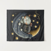 Sweet Dreams Schattige ontwerp kitten Wandkleed (Voorkant (horizontaal))