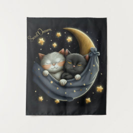 Sweet Dreams Schattige ontwerp kitten Wandkleed
