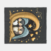 Sweet Dreams Schattige ontwerp Pinguïn gepersonali Fleece Deken (Voorkant (Horizontaal))
