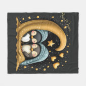 Sweet Dreams Schattigee Design Pinguïn Fleece Deken (Voorkant (Horizontaal))