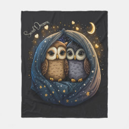 Sweet Dreams Schattigee Design Uil Fleece Deken