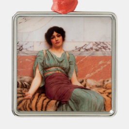 Sweet Dreams (Schoon Romeins meisje op tijgerhuid) Metalen Ornament