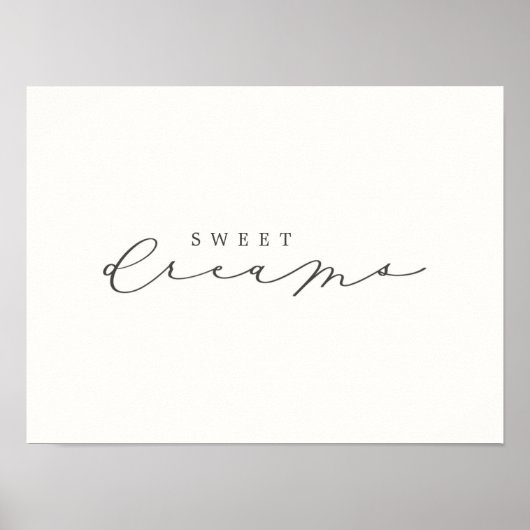 Sweet Dreams Script Nursery Decor Poster (Voorkant)
